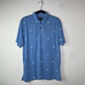 Oakley Hydrolix Golf flag Polo Shirt light blue, size L, NWT, Comfort, sports